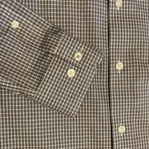 Banana Republic Slim Fit Small Dress Shirt, new with tags, blue gray plaid - Picture 4 of 5